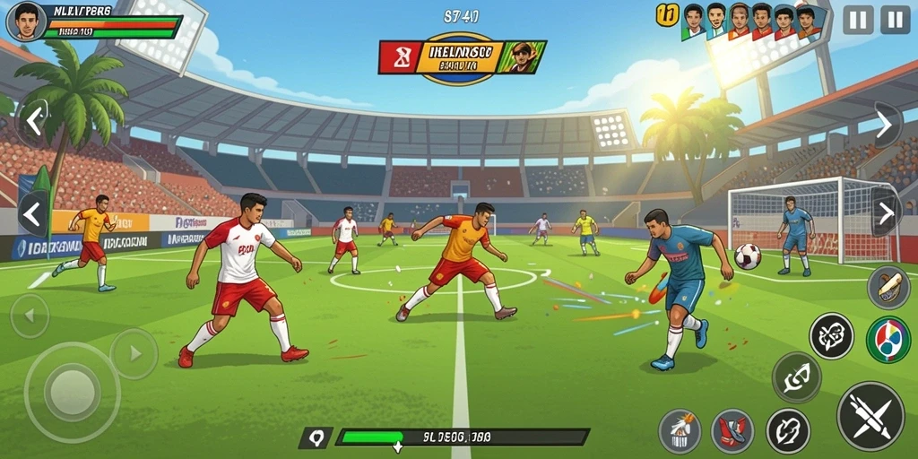 Ilustrasi antarmuka utama AW8 yang menarik dan user-friendly.